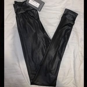 Black Wet Look High Waisted Legging